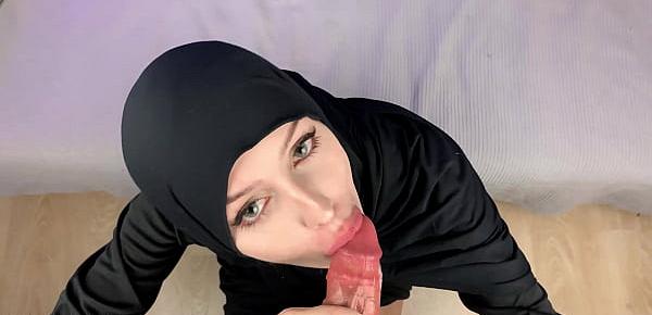  Muslim slut getting cum all over her face